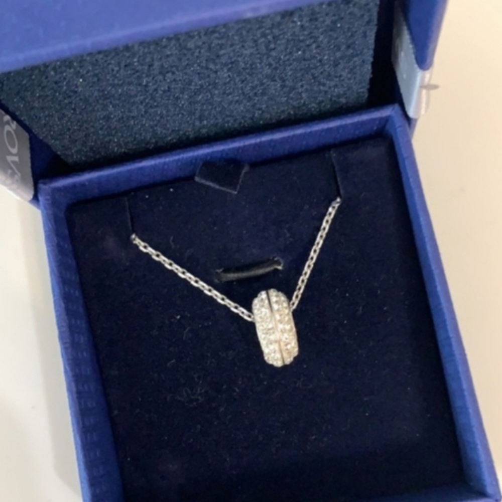 Swarovski Sparkle Crystal Rhodium Pendant Necklace
